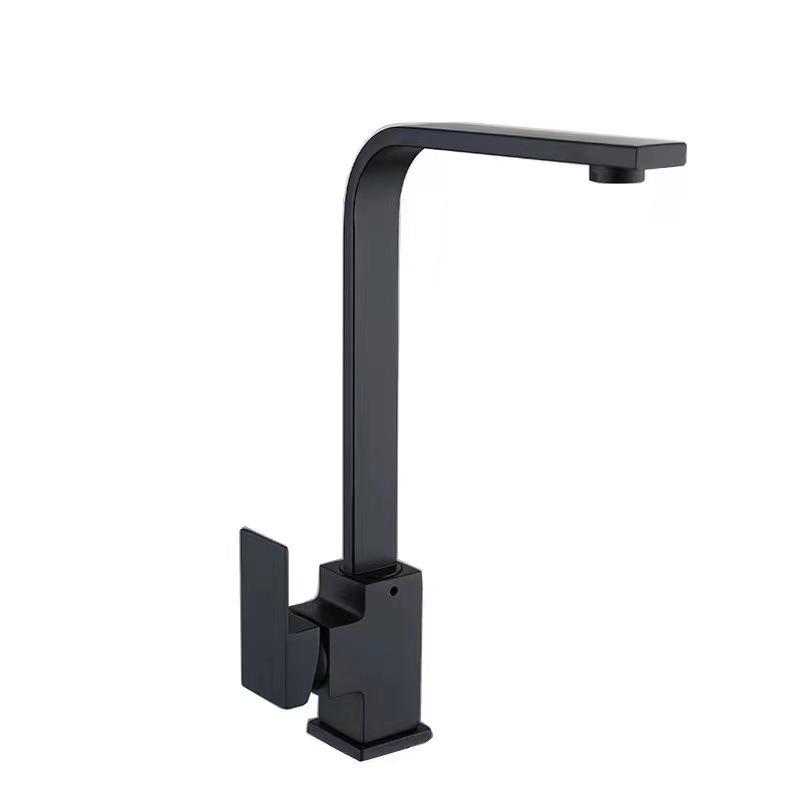 Brushed Gold Rotating Stainless Steel Kitchen Faucet with Hot & Cold Water