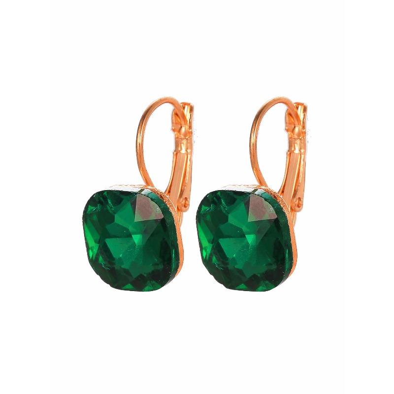Brincos Exquisitos com Pedras de Cristal Brilhantes