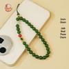 Ran Pu Jade Beaded Phone Lanyard: Elegant Chinese-Style Wrist Strap Ornament for Women