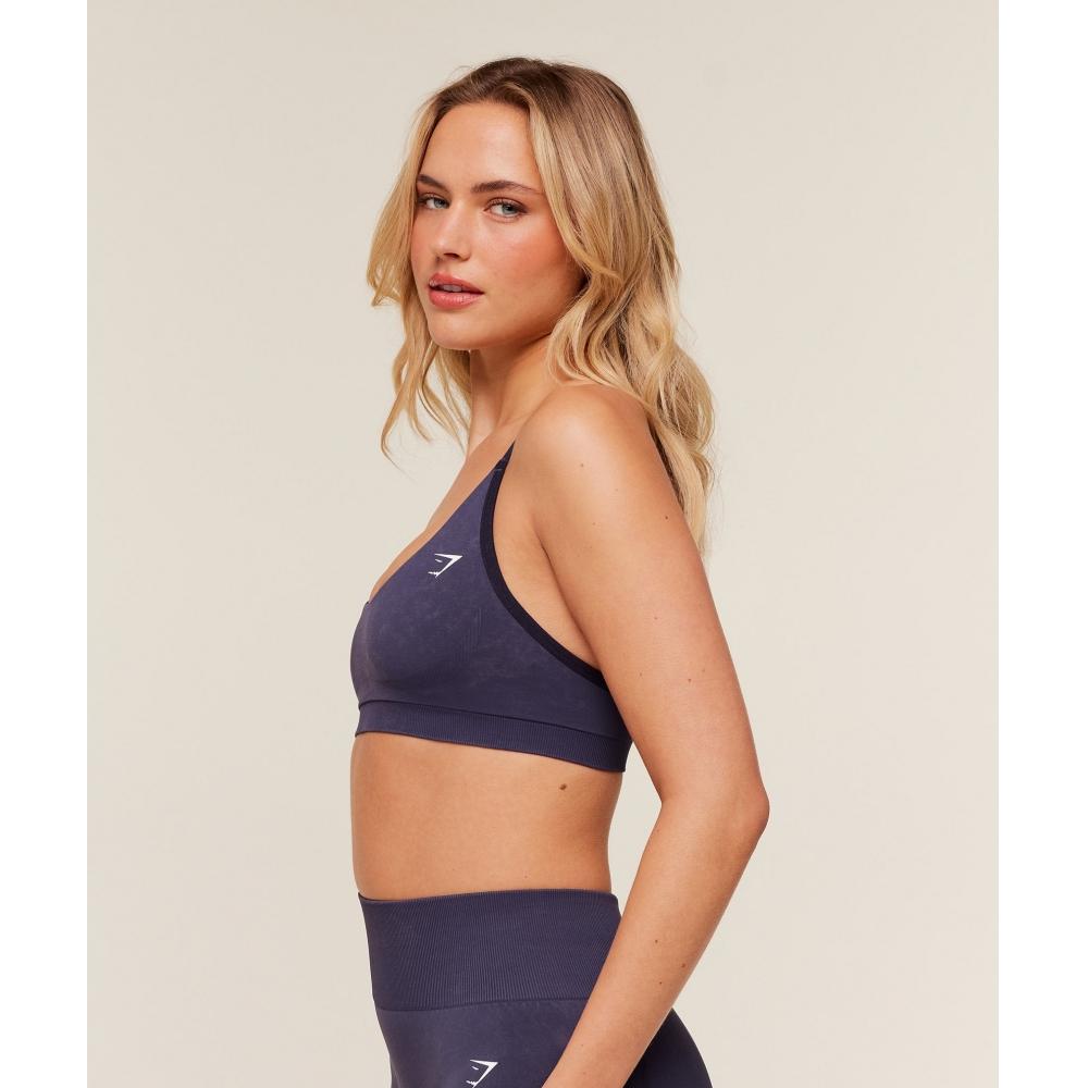 Gymshark Everyday Seamless Washed Sports Bra Gs Midnight Purple Wash B6b8y Pcl1