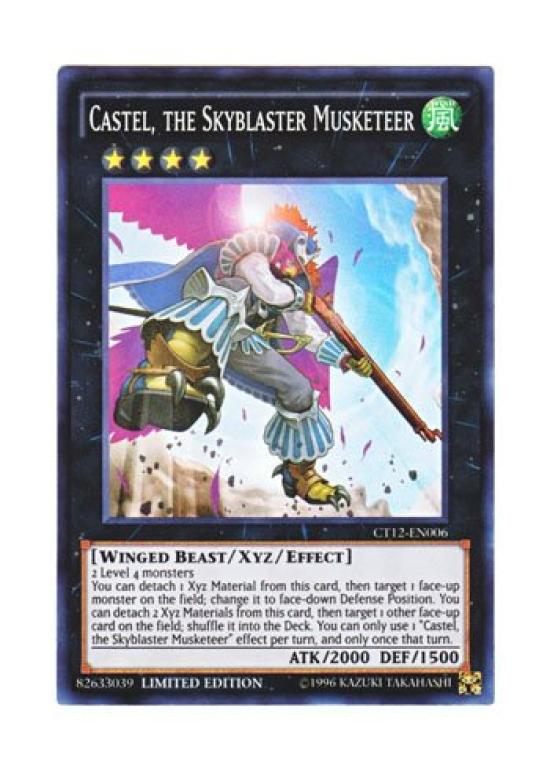 

Yu-Gi-Oh, английская версия CT12-EN006 Кастель, мушкетер небесного бластера (Супер Редкий) Ограниченный выпуск