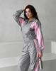 2026 European and American Color Matching Two-piece Set Short Stand-up Collar Zipper Jacket Elastic Waist Tied Sports Trousers Set