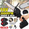 6 Inch Mini Electric Saw Chain Saw Battery Power Display Rechargeable Woodworking Cutter Gardening Power Tool