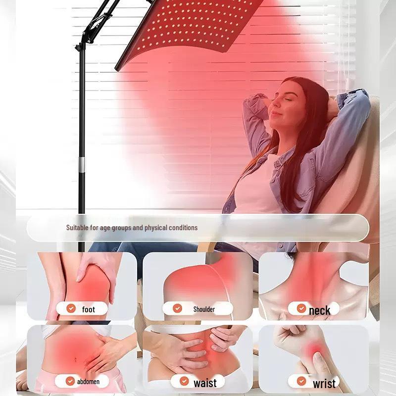 Infrared LED Panel Light for Home or Salon - 660nm+850nm Spectrum Red Light Therapy Lamp with Stand