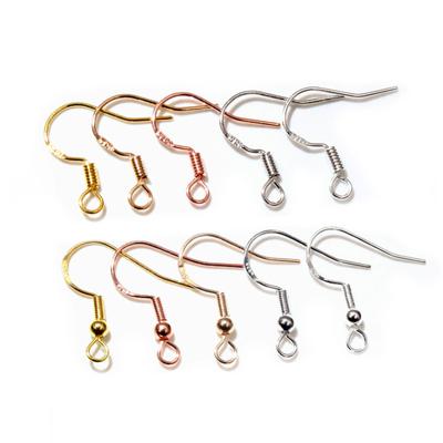 50pcs 2-Styles 925 Sterling Silver Plated Gold Rhodium Earrings Hooks Findings for DIY Earring Jewelry Making Accessories 