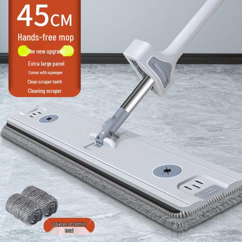 Foldable Flat Wet/Dry Mop with Bucket - Hands-Free, Free Shipping