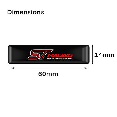10ks 3D Epoxidový ST Závodní Logo Znak Styling Auta Volant Ozdoba Příslušenství Ford Focus 2 3 Mondeo Fiesta Kuga MK2 MK3 MK4