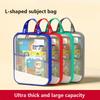 A4 Transparent File Bag L-shaped File Pocket Subject Classification Bag  School Office Supplies