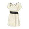 Women Long Tops, Patchwork Short Sleeve A-line Shirt Vintage Girl Lace Holiday Streetwear