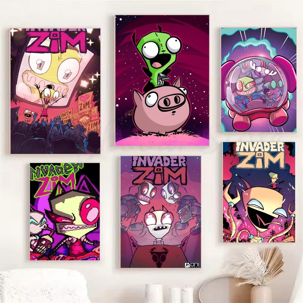 1PC I-Invader Zim Poster Poster Paper Print Home Living Room Bedroom Entrance Bar Cafe Art Painting Decoration