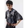 Men's Japanese Retro Short Sleeve Shirt - Thin, Classic Aesthetic with Full Print for Spring and Summer