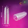 Silicone Spike Dotted Ribbed Clear Condom Penis Extension Sleeve Adult Sex Toy