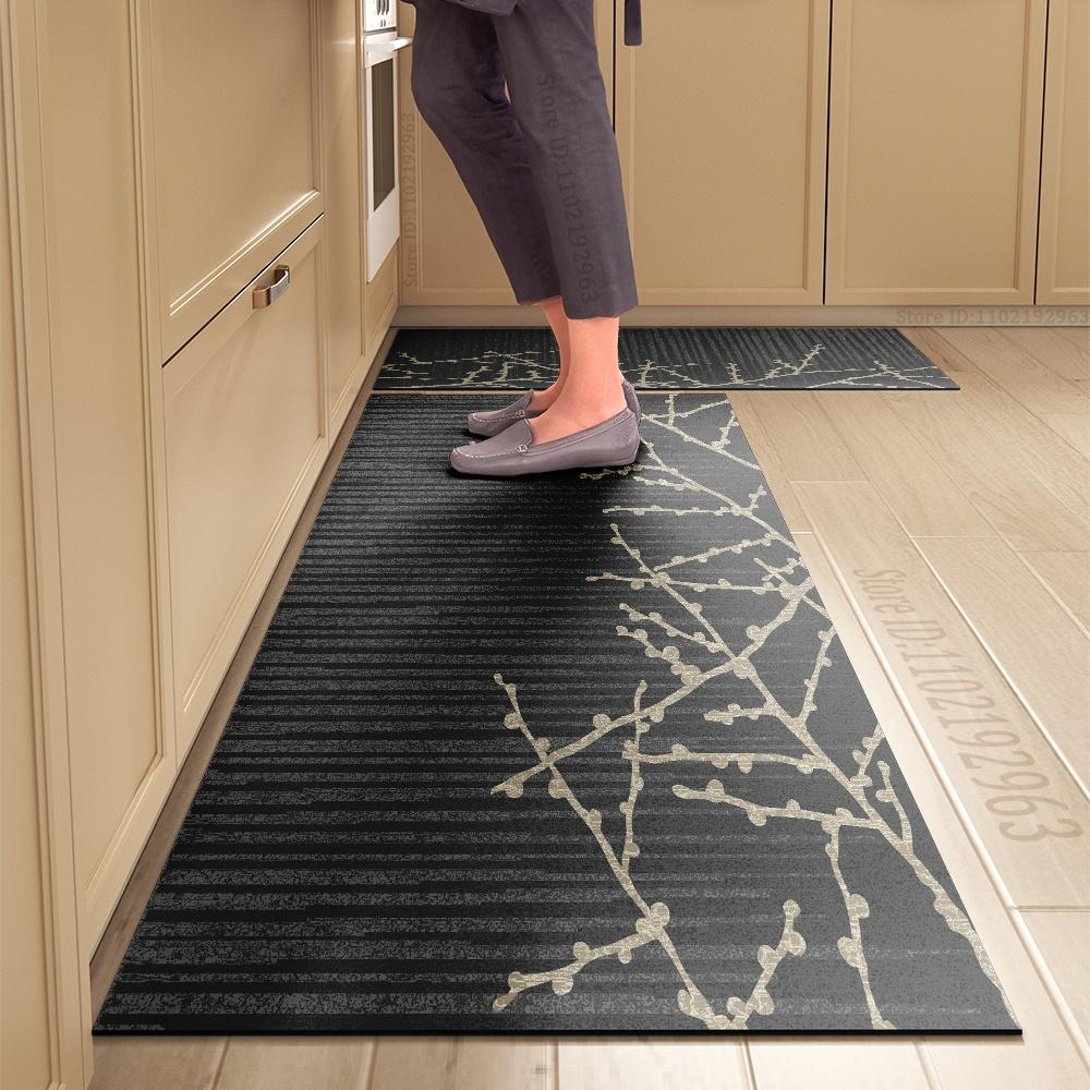 Kitchen Mat Absorbent Printed Kitchen Rugs Non-slip Area Mat Hallway Long Carpets for Living Room Bedroom Entrance Doormat Bath