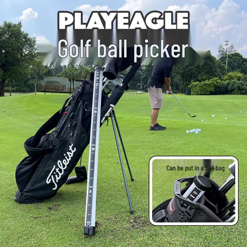 PLAYEAGLE Golf Ball Retriever with Scale, Holds 21 Balls, Custom Logo Option Available