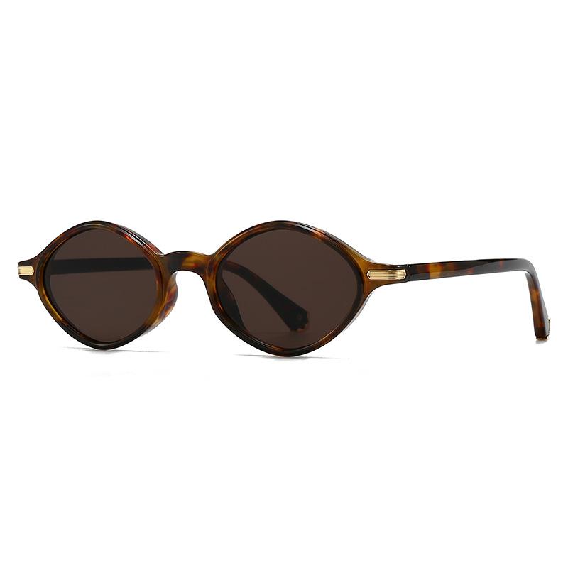 Vintage Polygon Oval Shape Sunglasses Women Luxury Brand Designer Small Oval Shape Sunglasses Men Vintage Retro Sexy Black Shades UV Protective