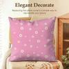 Romantic Daisy Print Spring Cushion Cover Natural Linen Organic Fabric Double-Sided Printing Sofa Home Decor Gift Pillow Case