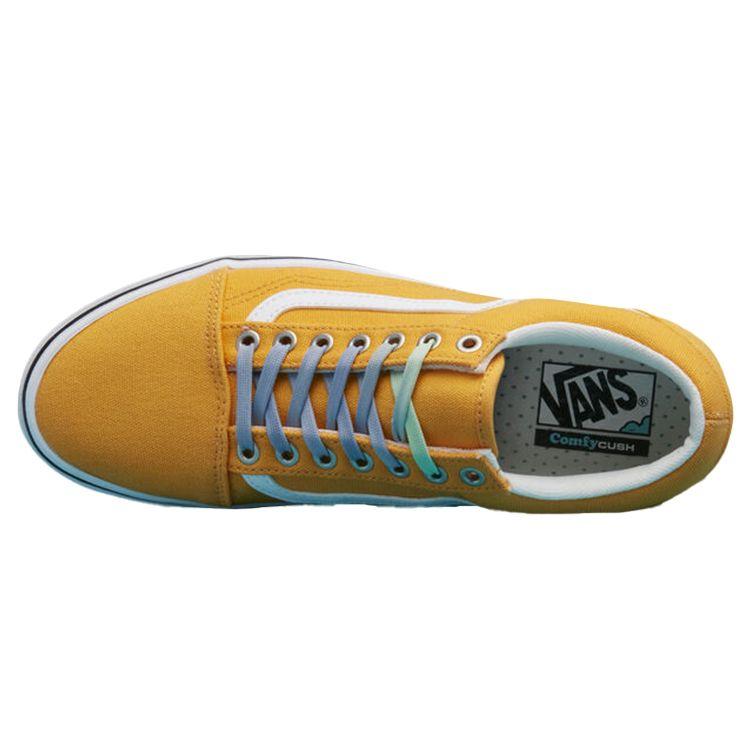 Vans Zapatillas de Skate Casuales Simples de Lona Old Skool de Caña Baja Unisex Zapatilla Amarillo Brillante VN0A3WMA4BM