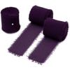 Ribbon for Wedding Invitation Bridal Bouquets Decor Gift Wrap, 1.57InX5.46Yd Handmade Fringe Silk Ribbon