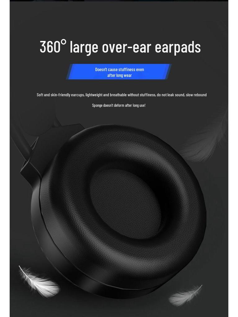 Căști de gaming over-ear cu sunet surround 7.1 și microfon pentru PC și laptop