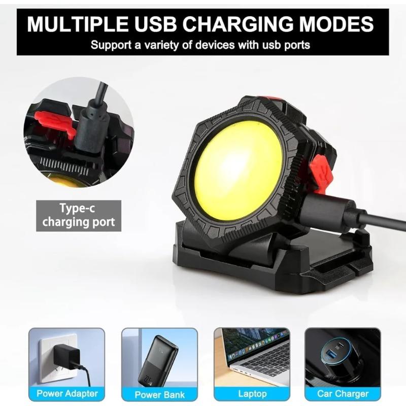 Portable LED Wrist Light Mini Flashlight USB Rechargeable Watch Lamp Wrist Lighting Torch Flashlight Outdoor Sport Running Light