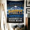 Name Custom Denver Nuggets Wall Tapestry Aesthetic Wall Hanging Printed Fabric Blanket Decorative Tapestries for Bedroom Living Room Home Decor