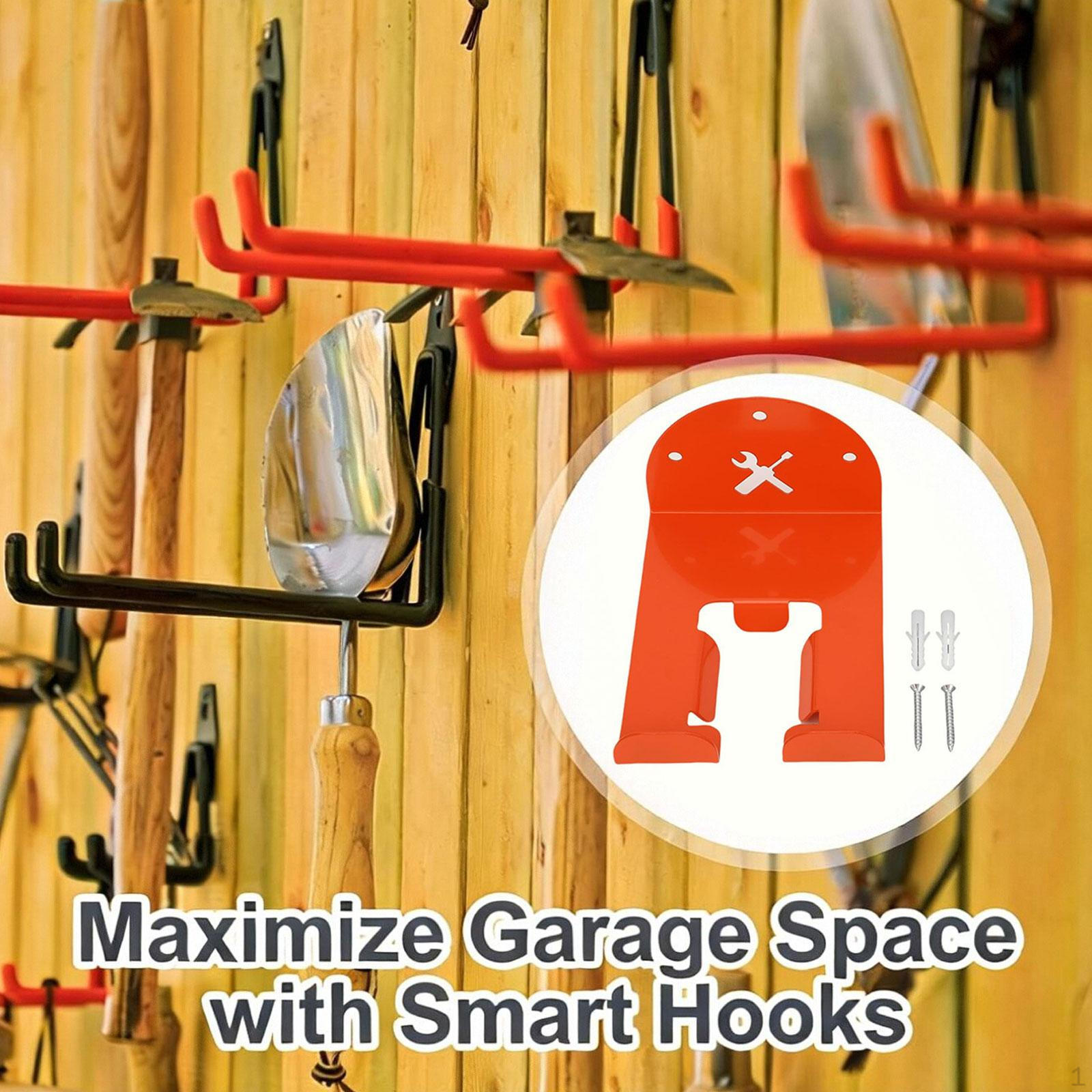Garage Hooks Garden Power Tool Hanger Easy to Install Utility Rack String Trimmer Wall for 1Pcs