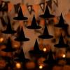 12pcs Handmade Witch Hat Decoration DIY Hat Wall Decor Halloween Hat Hanging Pendant  Photo Props