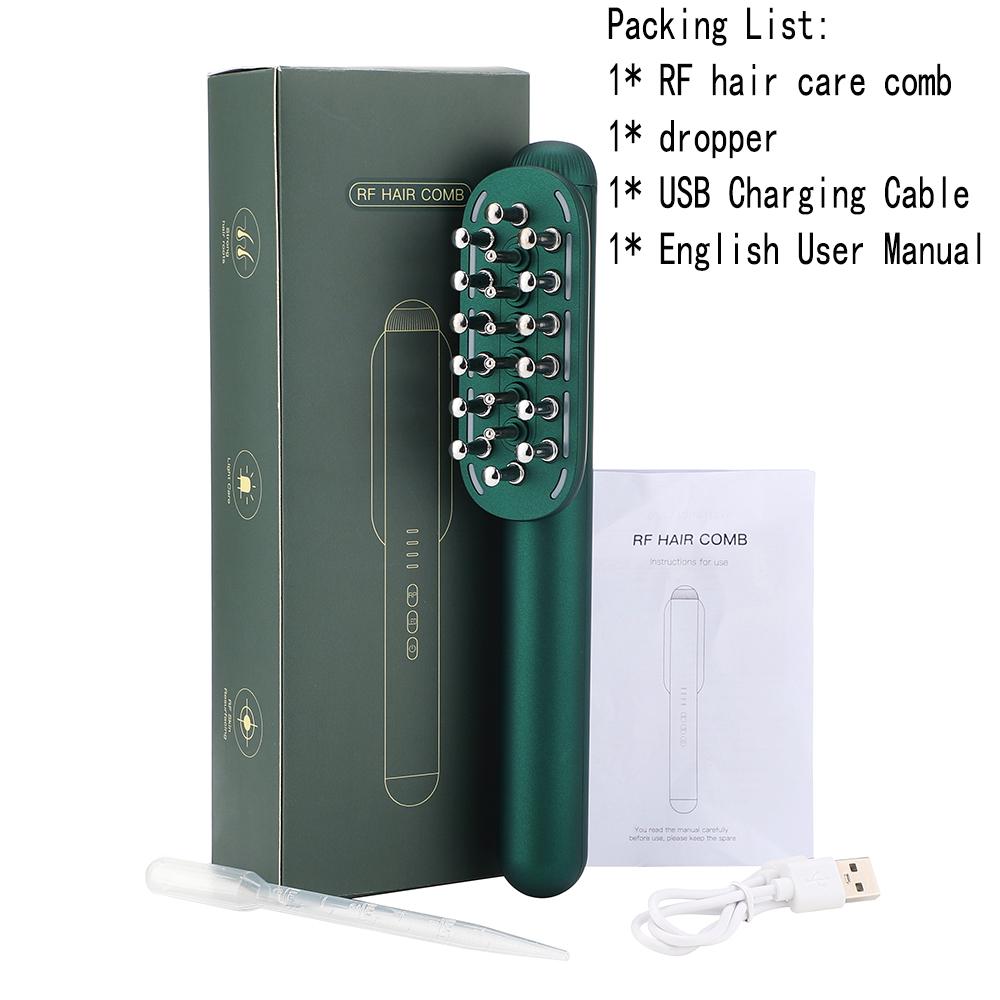 

Расческа для ухода за волосами, электрическая массажная расческа с микротоком, бытовой кондиционер для волос, светодиодный цветной свет, горячий компресс, уход за кожей головы