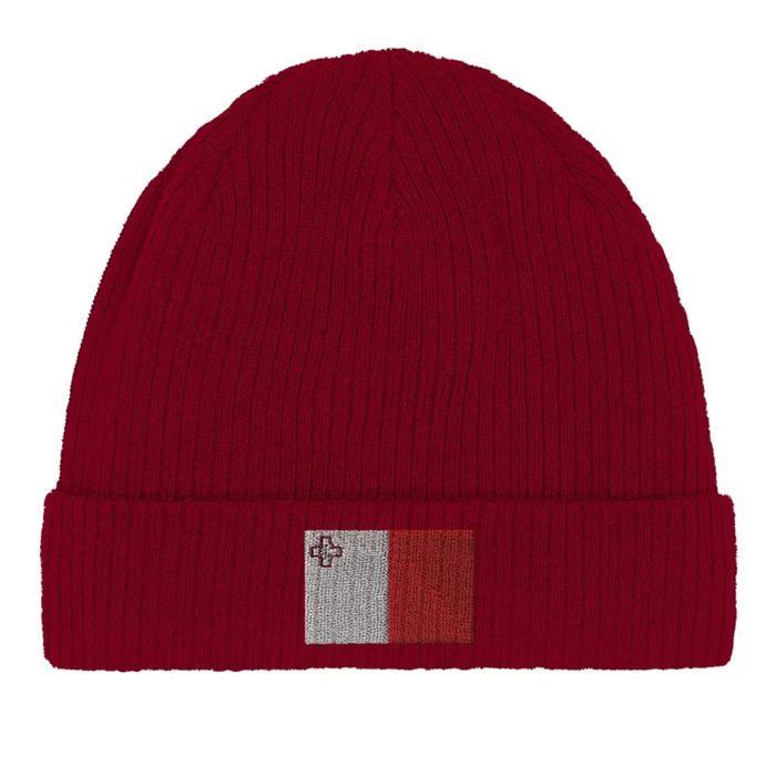Bonnet Drapeau Malte en Rouge