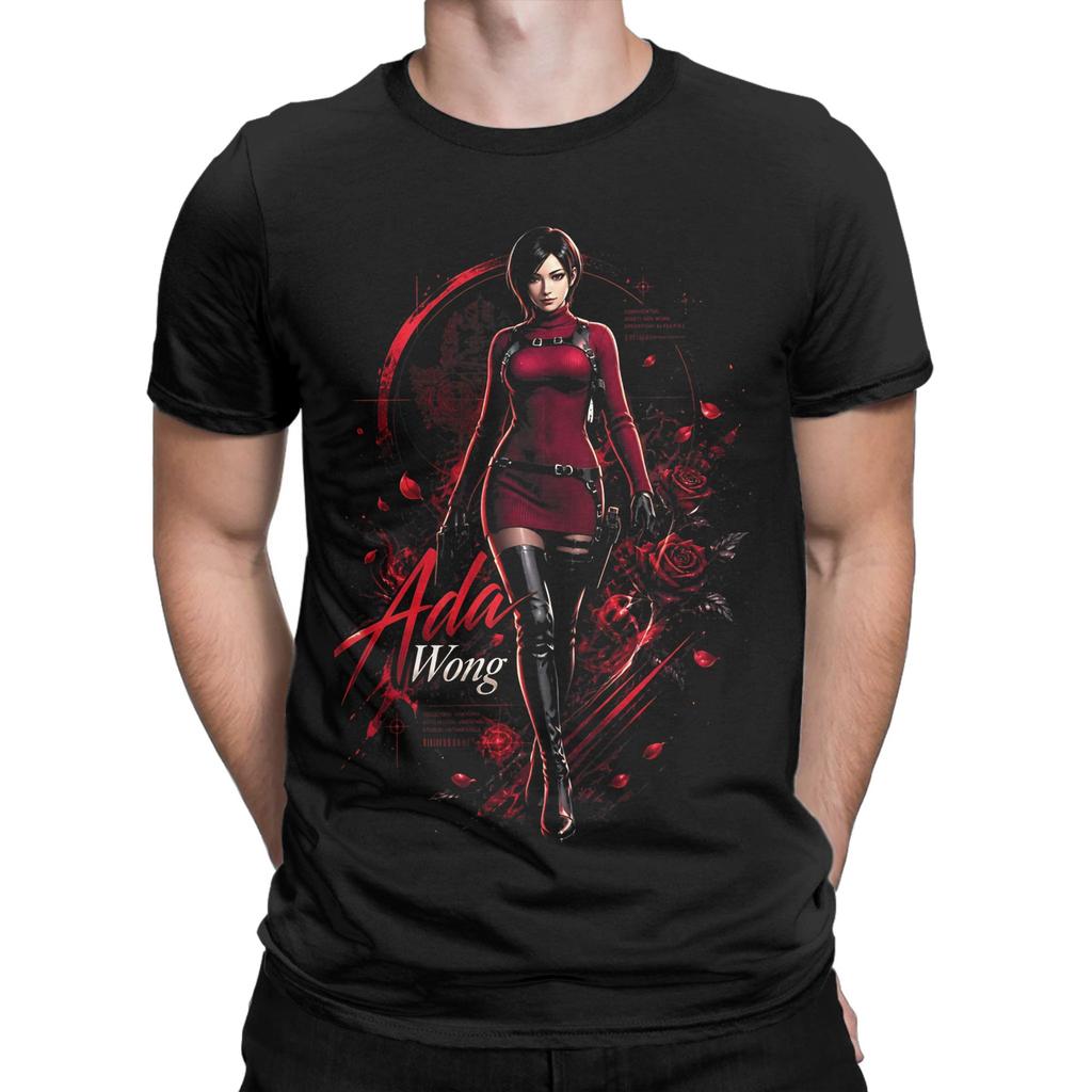 Novelty Ada Wong TShirt Unisex Crewneck Short Sleeve Clothing Cotton Summer Top Tee