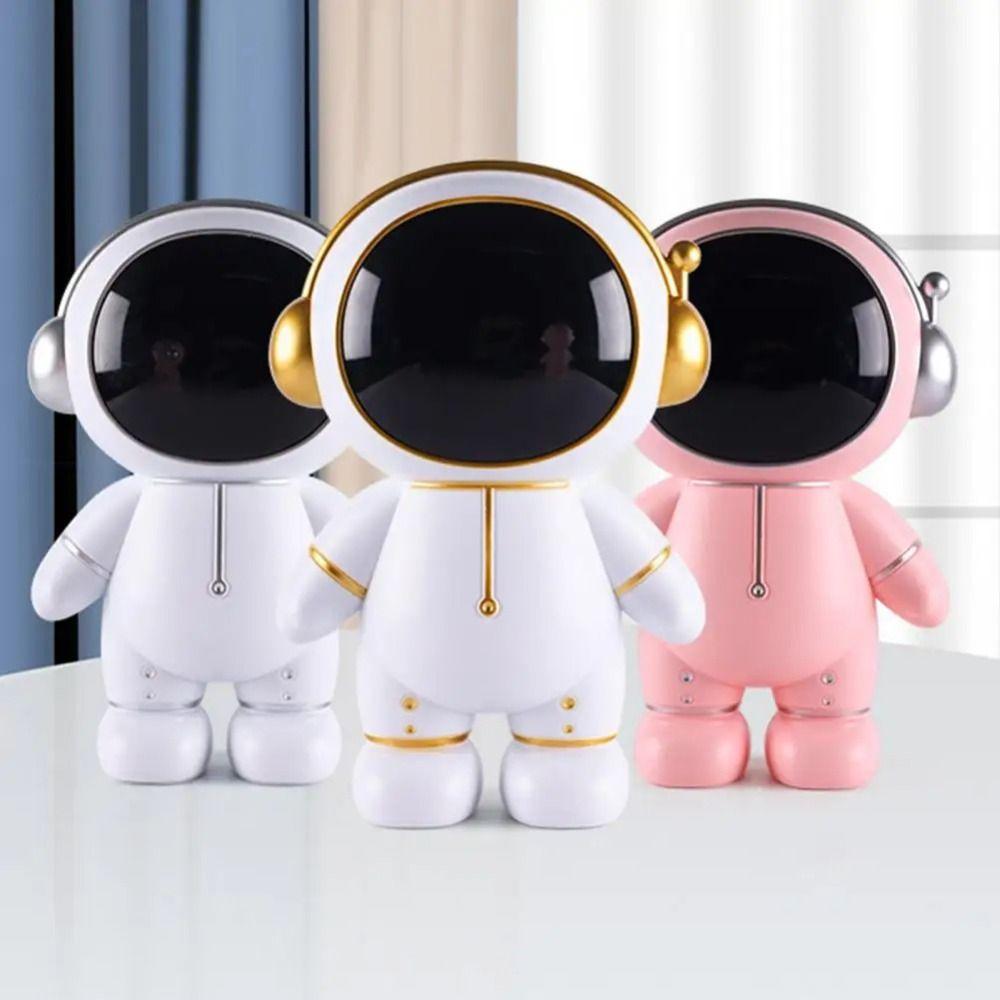 Night Lamp Astronaut Piggy Bank Large Capacity Collection Ornament  For Coins Cash