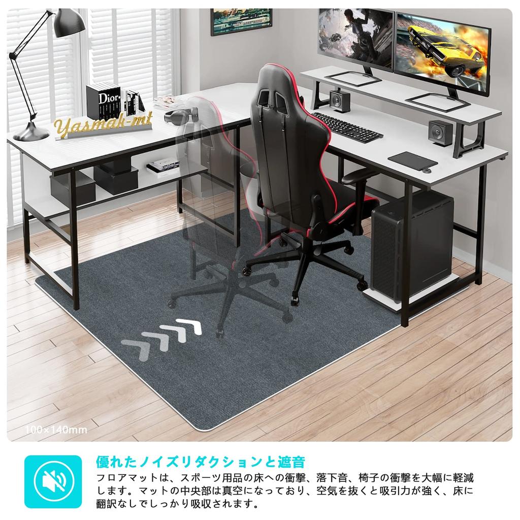 JAYFAN Floor Mat, 100cm X 140cm, Carpet Floor Protector, Chair Mat, Scratch-Resistant, Dent-Resistant, Stays In Place, Anti-Slip, Washable