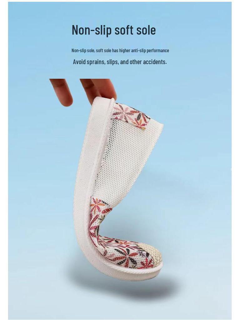 Women's Spring/Summer Lightweight Breathable Soft Sole Flat Shoes - Versatile, Comfortable for Middle-Aged and Elderly