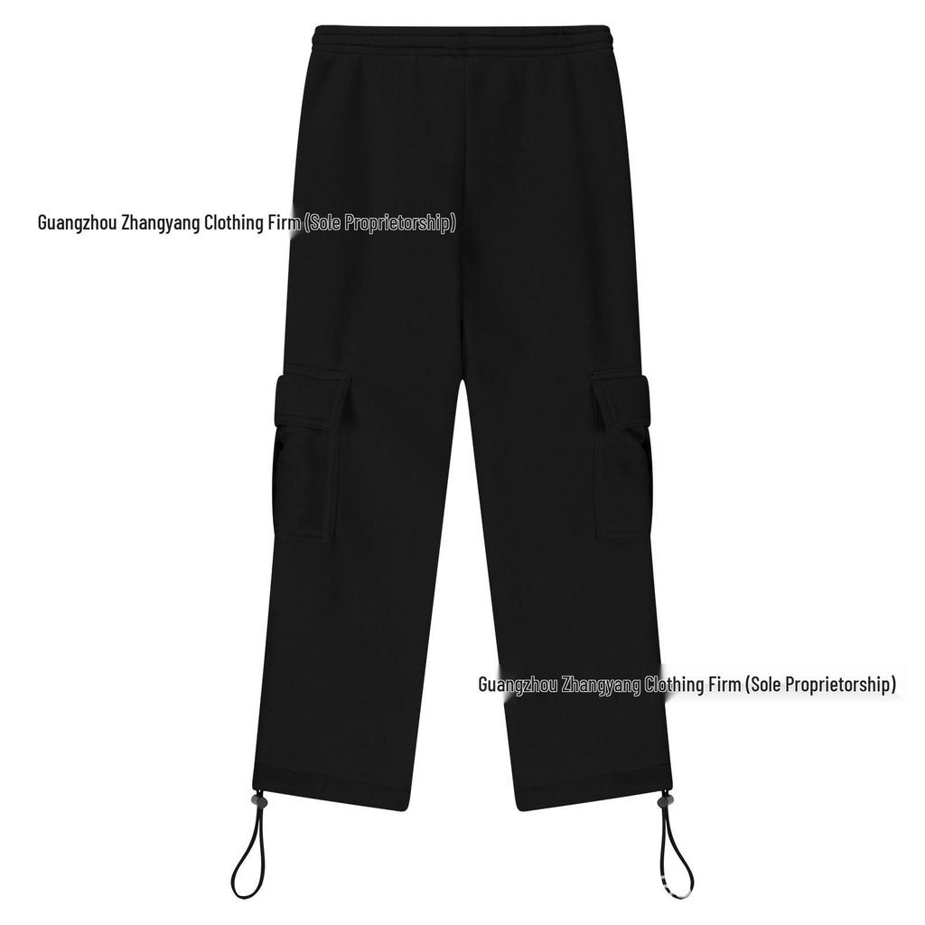 2024 Boys' European & American Multi-Pocket Drawstring Cargo Sweatpants for Middle & Big Kids