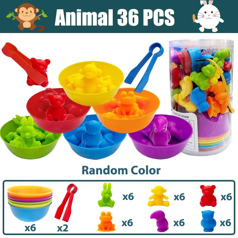 

Материал Монтессори, Радужный счетный медведь, математические игрушки, животное, динозавр, сортировка цветов, подходящая игра, детская развивающая сенсорная игрушка