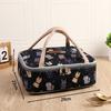 Japanese Style Canvas Lunch Tote Bag Insulated Bento Carrier Handheld Meal Work School Picnic