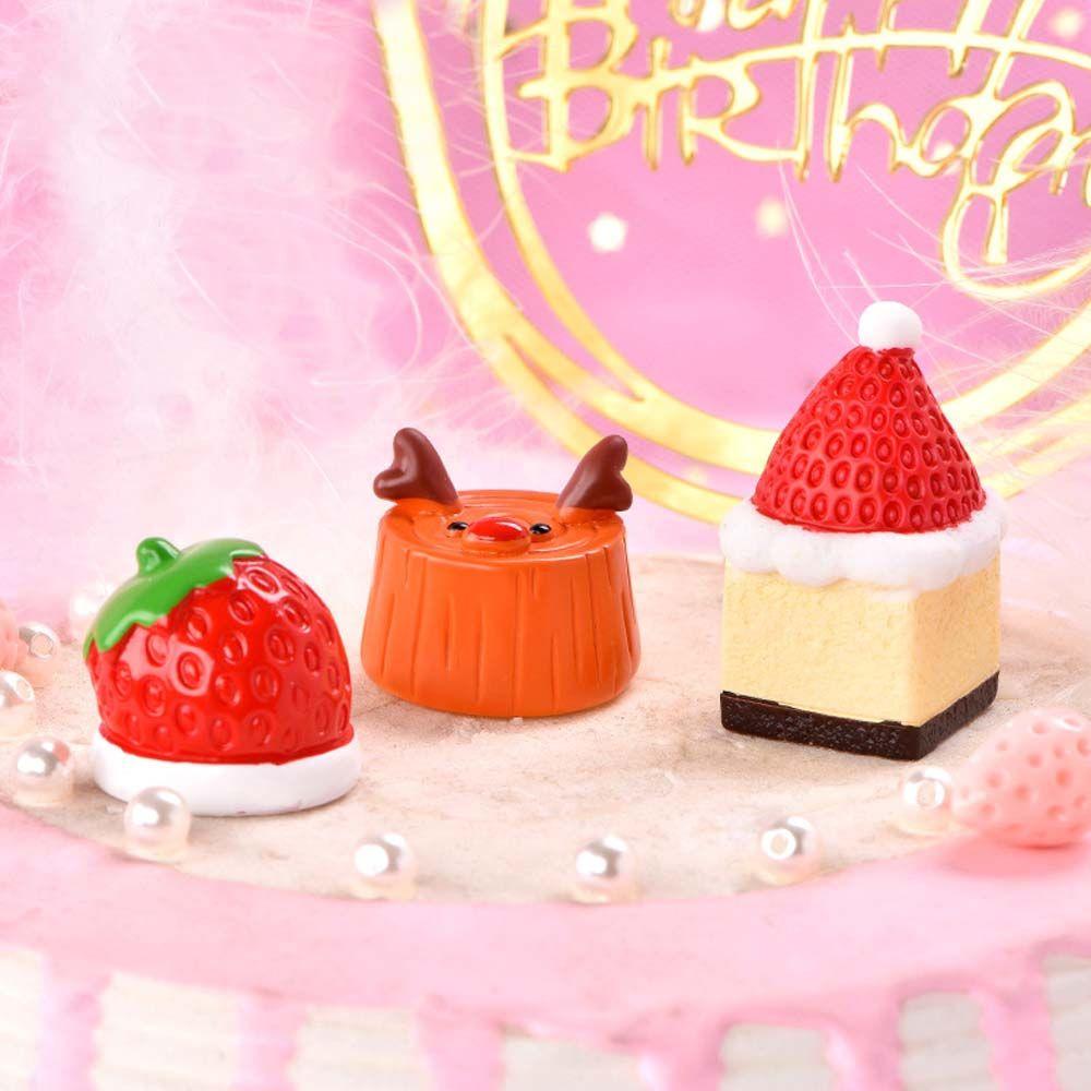 Cake Xmas Craft Christmas Decoration Micro Landscape Miniature Figurine Fairy Garden Ornament