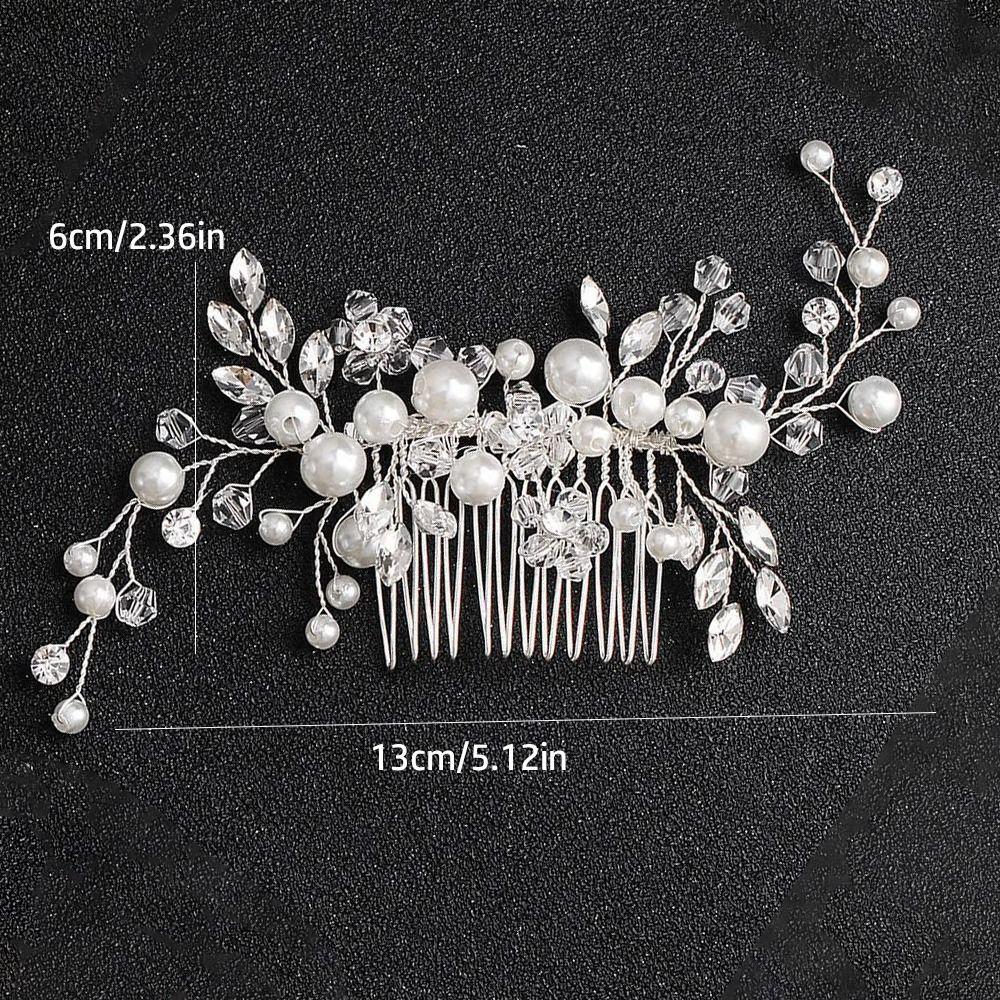 Pearls Rhinestone Leaves Wedding Hairstyles Jewelry Bridal Tiaras Hairbands  Girls