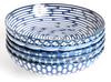 Noodle Set of 5 Indigo-dyed Bowls, 19.6cm, Designs.