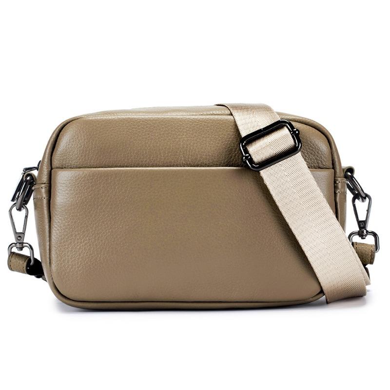 Leather Women's Bag New Trade Solid Color Messenger Bag Women's Versatile High-end Shoulder Bag Small Square Bag Large Capacity