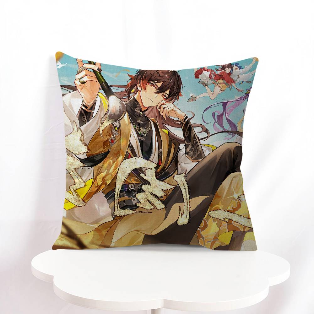 Zhongli Tecknad Kudde Gåvor Hemkontor Möbler Sovrum Soffa Bil Kuddfodral Fodral 45x45cm