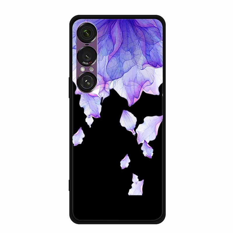 Pro pouzdro na telefon Sony Xperia 1 VII 2025 Kreslené kočky TPU Měkké černé silikonové zadní krycí pouzdro Pro Sony Xperia 1VII 6.5" Pouzdro Funda