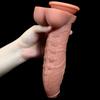Silica Gel Realistische Dildos für Frauen Haut Schiebe Vorhaut Hoden Dildo Anal Vaginale Stimulation Strap auf Großen Penis Sex Spielzeug Für