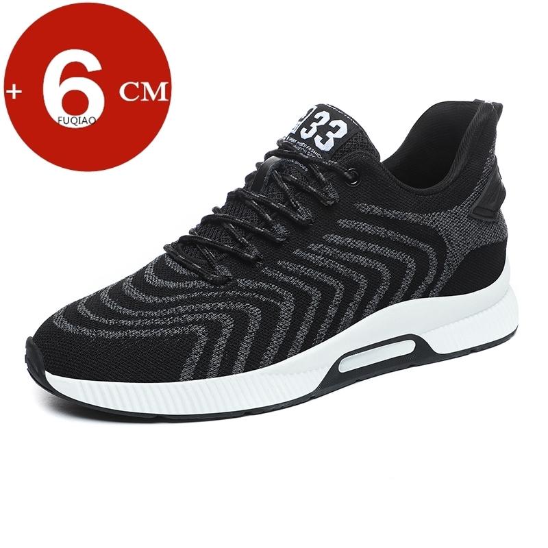 

Модная летняя мужская спортивная повседневная обувь из сетки для увеличения роста с невидимой пяткой, увеличивающая рост на 6 см, удобные дышащие кроссовки на платформе 37