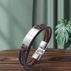 Bracelets Cuff Cord PU Leather Bangle Casual for Birthday Mens