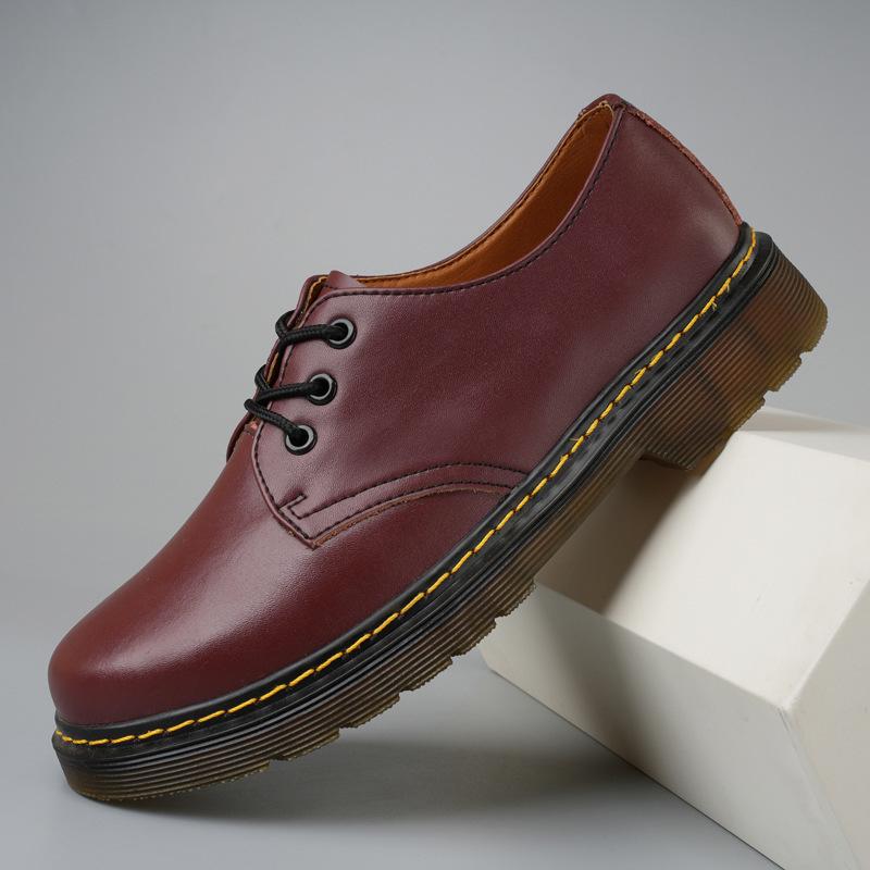 Low-top leather casual couple shoe holes classic large-size men's shoes, tooling women's short boots 1