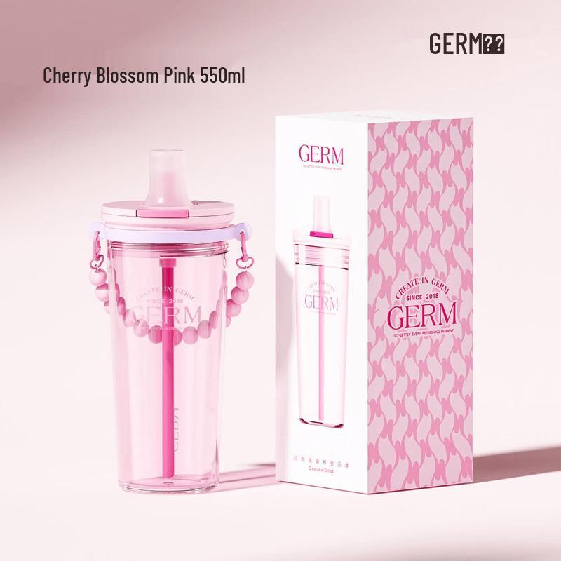 Germ Tritan Plastic Portable Coffee Straw Tumbler