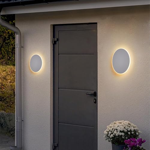 KAWELL Wall-Mounted Bracket Light, Stylish Ambient Lighting, Round, Reading Light, 3-Level Dimming and Color Adjustment, Size 14*14cm, No Installation