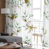 Plants Flowers Watercolor Birds Tulle Curtains for Living Room Sheer Curtain for Bedroom Kitchen Blinds Voile Curtains