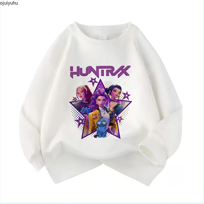 Худи с круглым вырезом Hip Hop Crew Neck Saja для мальчиков, манга, детская K-pop, Охотники на демонов, детская толстовка, Тигр Харадзюку, худи для мальчиков и девочек 110